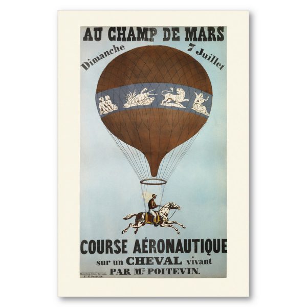 Première course aéronautique équestre au Champ de Mars
