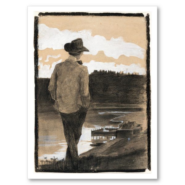 Jeune homme au bord d'une rivière